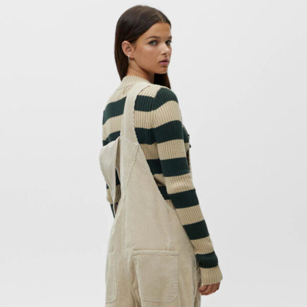 Basic mock turtleneck sweater with slits